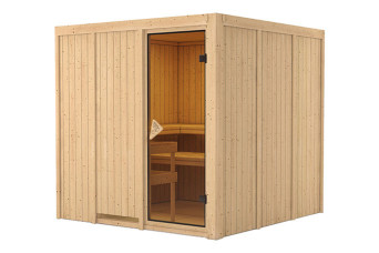  Karibu | Sauna Rodin | Deur Bronzeglas 400040-31